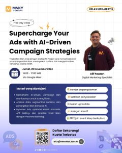 Optimalkan Kampanye Iklan dengan AI:, Maxy Academy Gelar Free Class Digital Marketing + AI