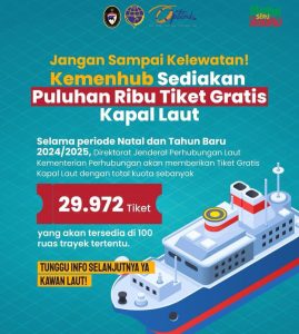 Kemenhub Bagikan Puluhan Ribu Tiket Gratis Libur Nataru 2024/2025