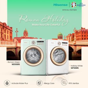 Hisense Menghadirkan Mesin Cuci Front Load Bergaya Retro: Roman Holiday Series